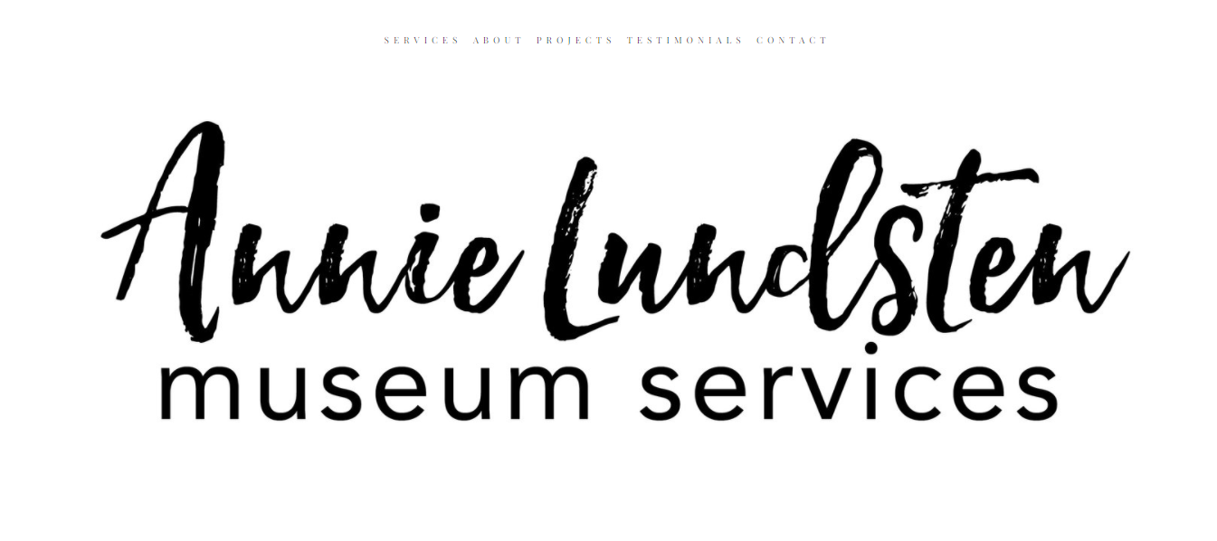2 annie lundsten museum services Screen shot of Annie's old website