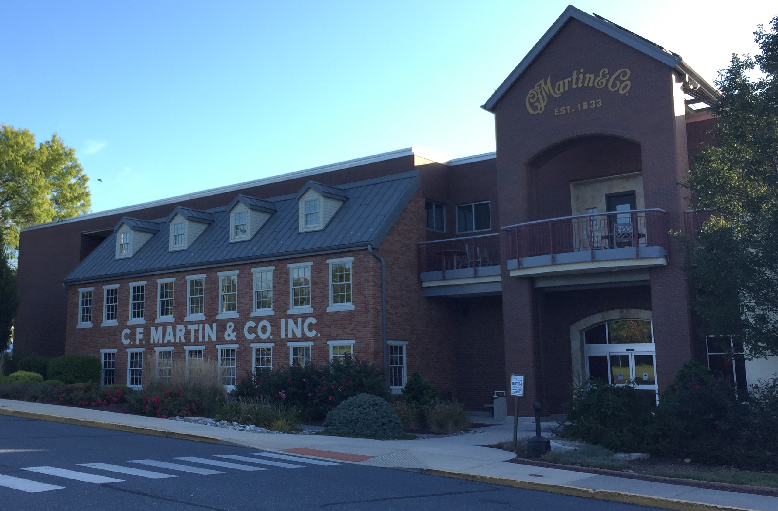 3. current martin factory Exterior of C.F. Martin & Co Guitar Factory, Nazareth, PA