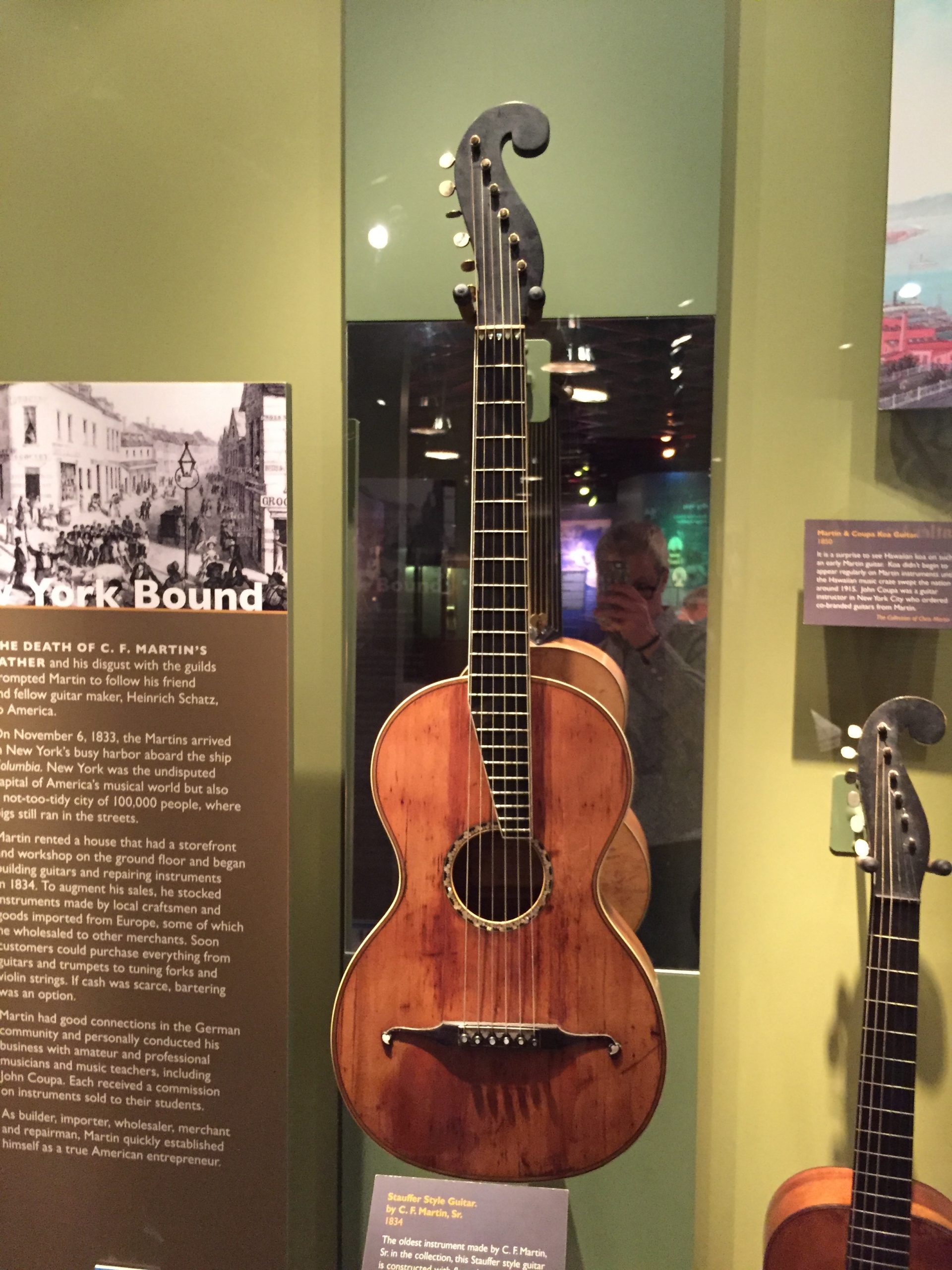 6. 1834 martin The oldest Martin guitar in existence in a museum display.