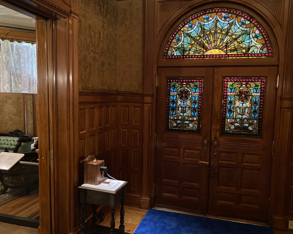 secret phone with doors 3 copy Ballantine House entry way with doors and secret phone