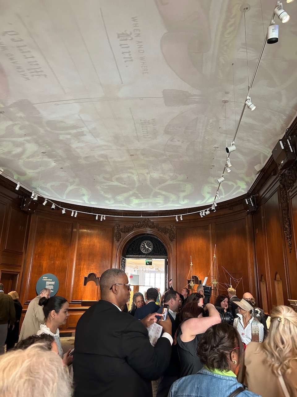 projection Visitors in the gallery during the opening.